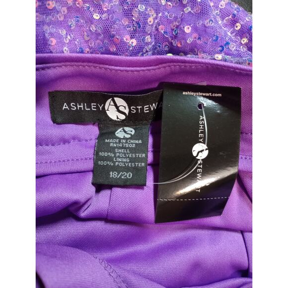 Ashley Stewart Shorts Ladies 18‎ Purple Sequin - Picture 4 of 6